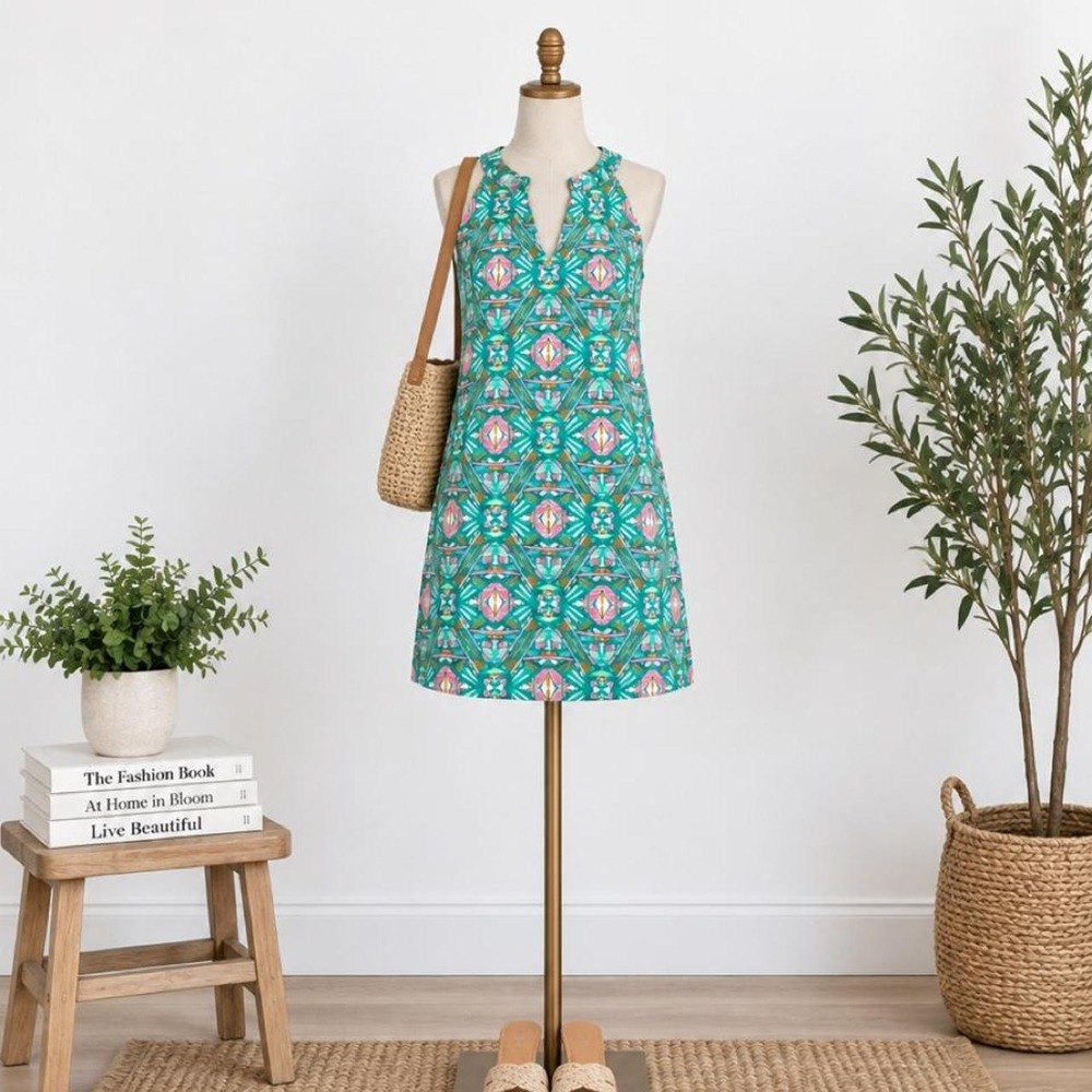 BuddyLove Geometric Print Shift Dress Size Medium